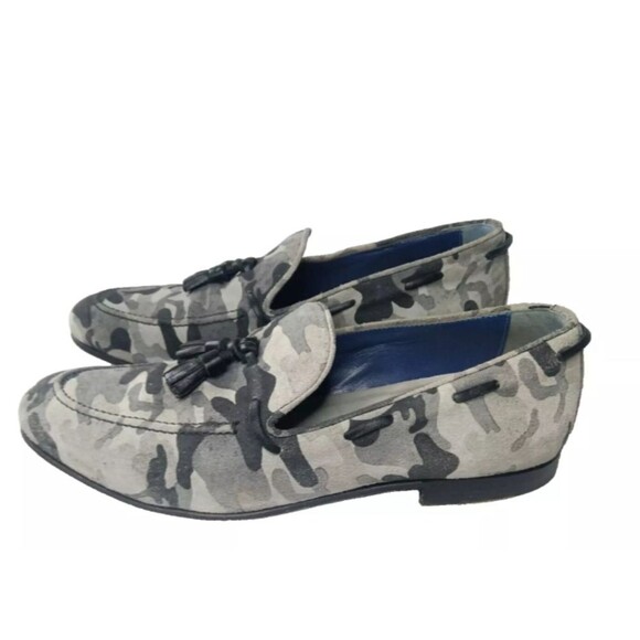 DI MELLA NAPOLI Suede Loafers Men\'s Shoes Size 7.5 Camouflage Made in Italy main image 5